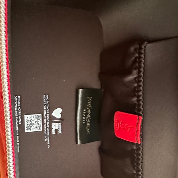 Yves Saint Laurent Red Quilted Vanity Case and Dior lipstick soft nude full size - Picture 6 of 14